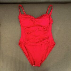 La Blanca Red Classic One Piece Swimsuit